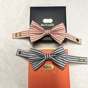 Bracelets bows navy and orange from mud pie